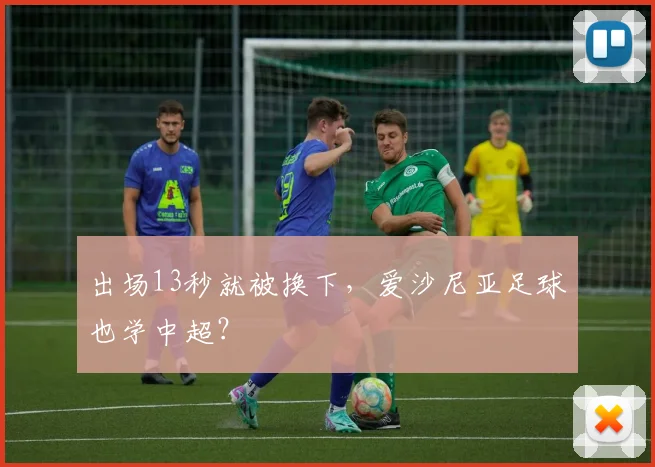 出场13秒就被换下，爱沙尼亚足球也学中超？