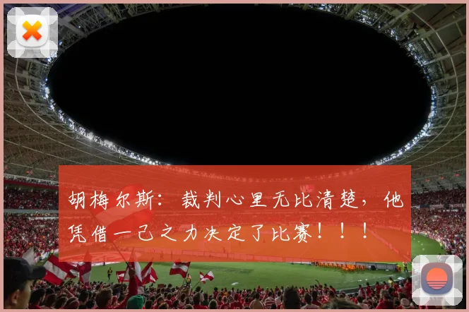 胡梅尔斯：裁判心里无比清楚，他凭借一己之力决定了比赛！！！